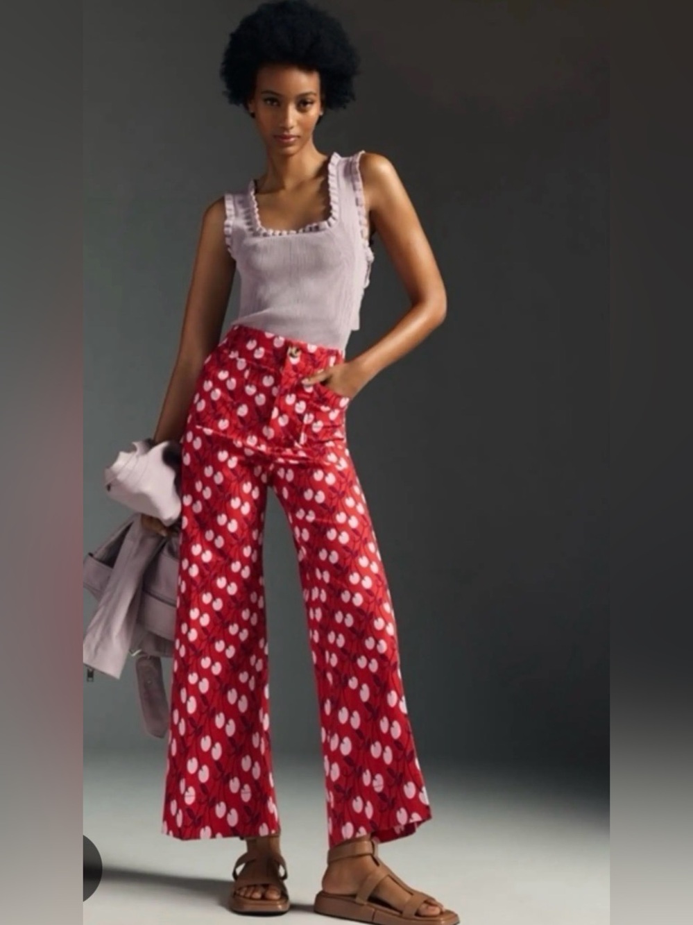 MAEVE for Anthropologie The Colette Cherrie Wide Leg Patch Pocket Pants Size 27